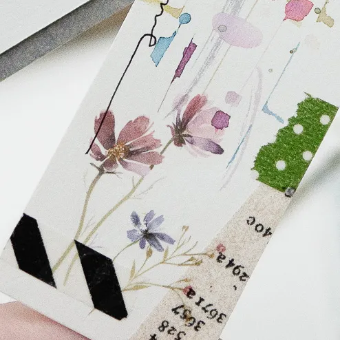 シールに寄った写真