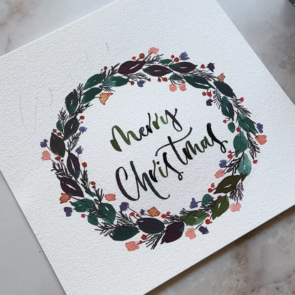 merryChristmasが描き上がった状態の写真