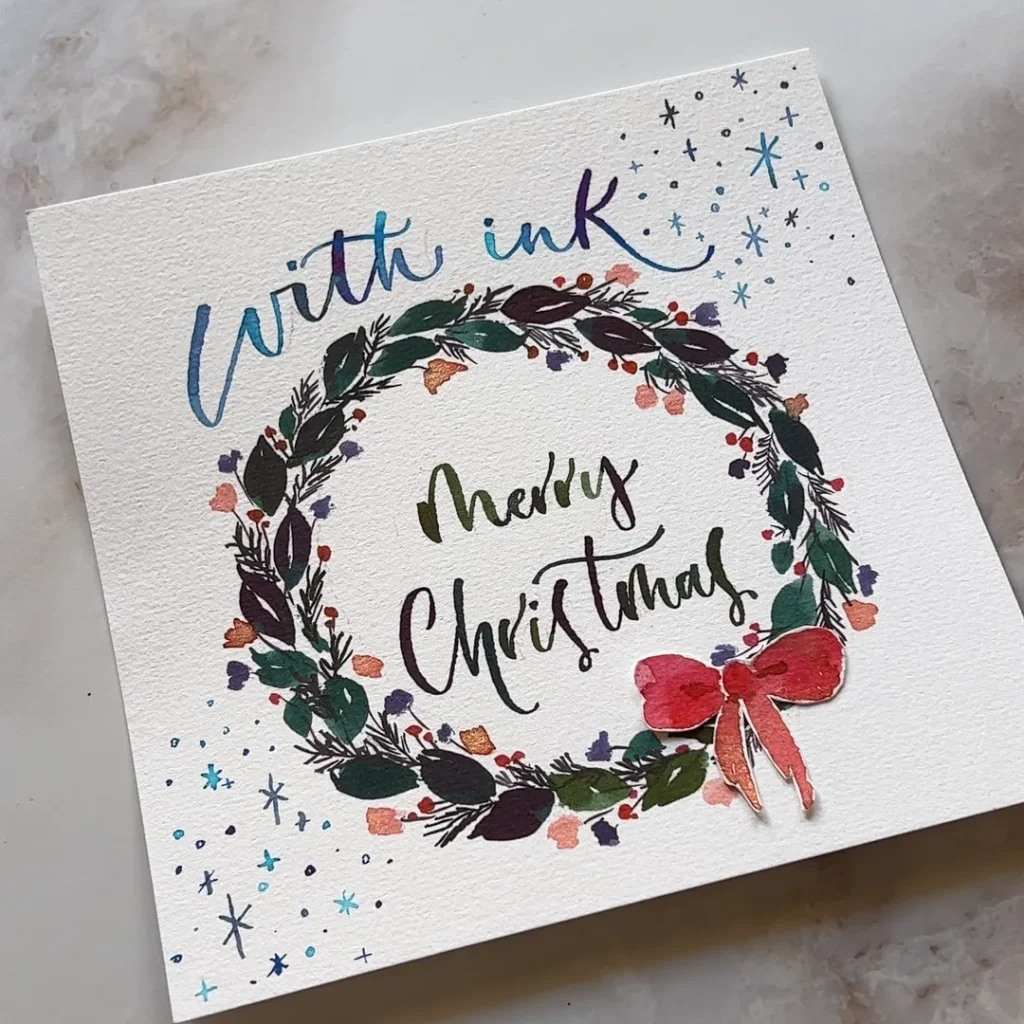 リボンが描き上がった状態の写真