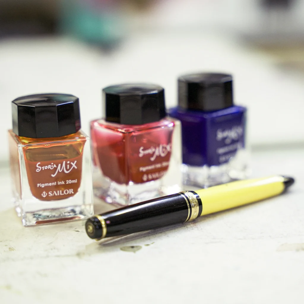 アガサ・クリスティを描くのに使用した画材１