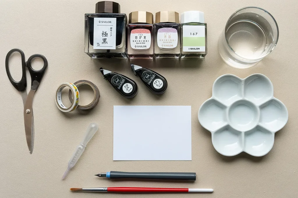 用意するものが並んだ様子