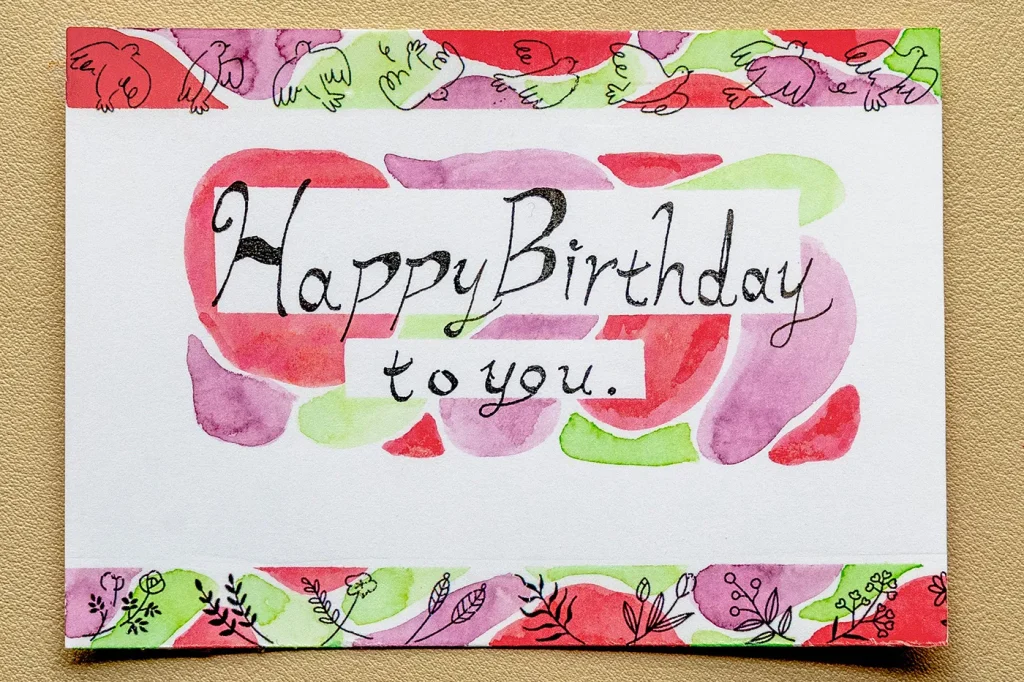 メッセージカードの完成写真