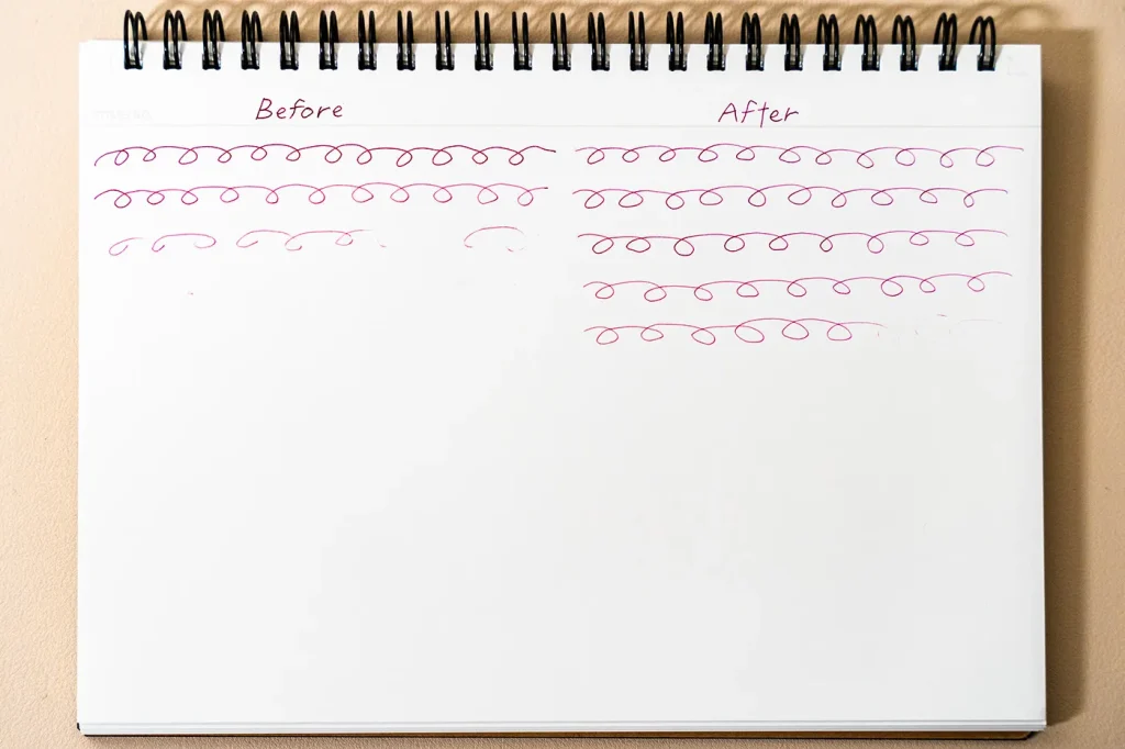 つけペンの文字の比較2