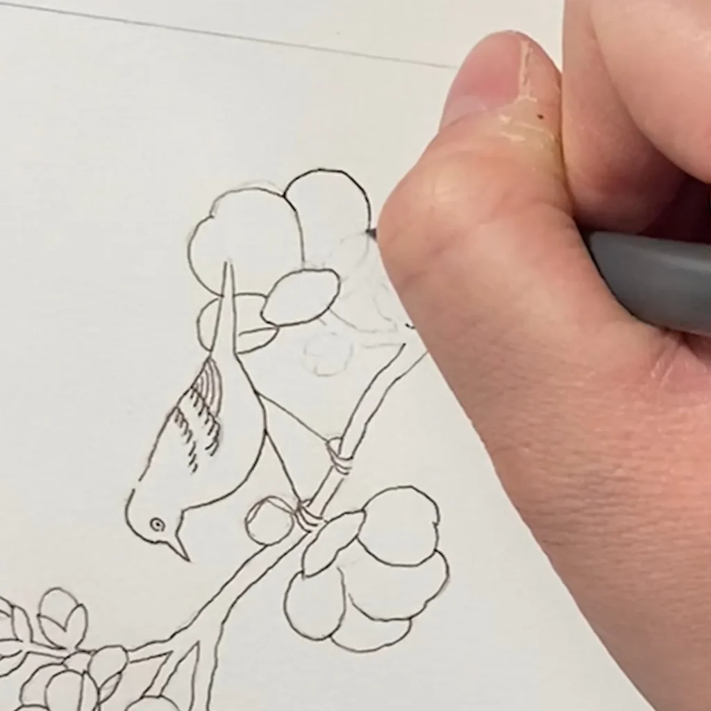 ペン入れの様子２