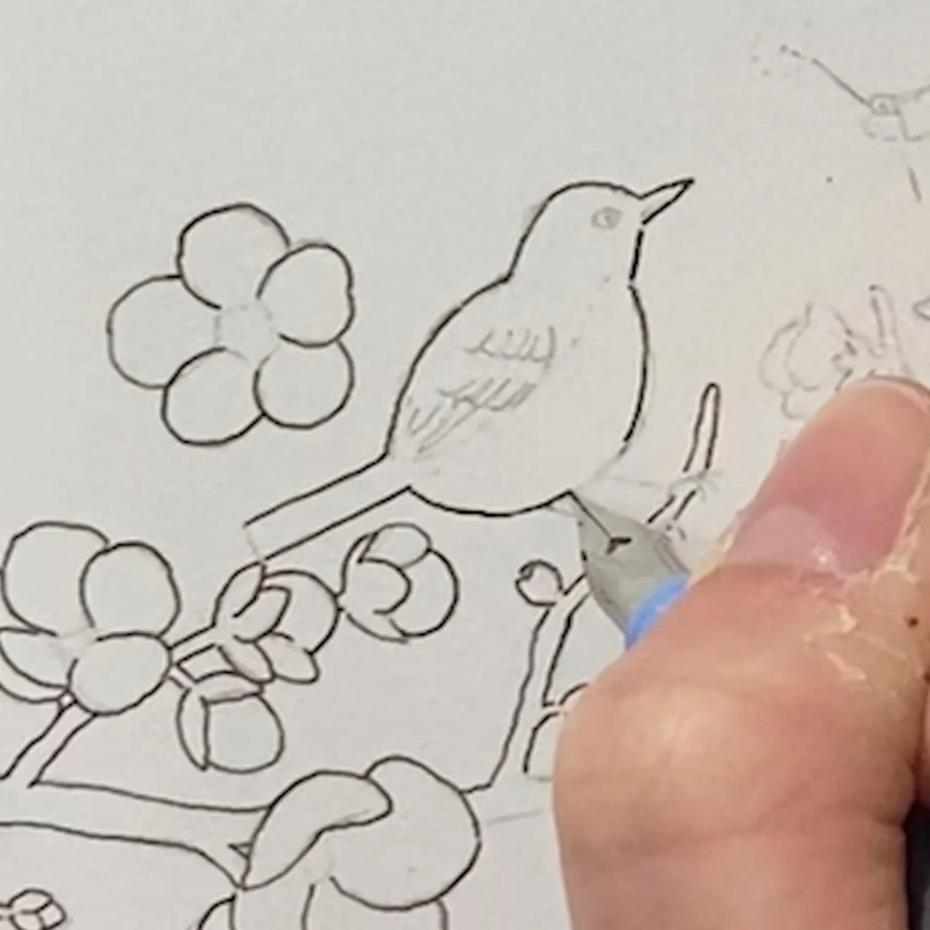 ペン入れの様子１