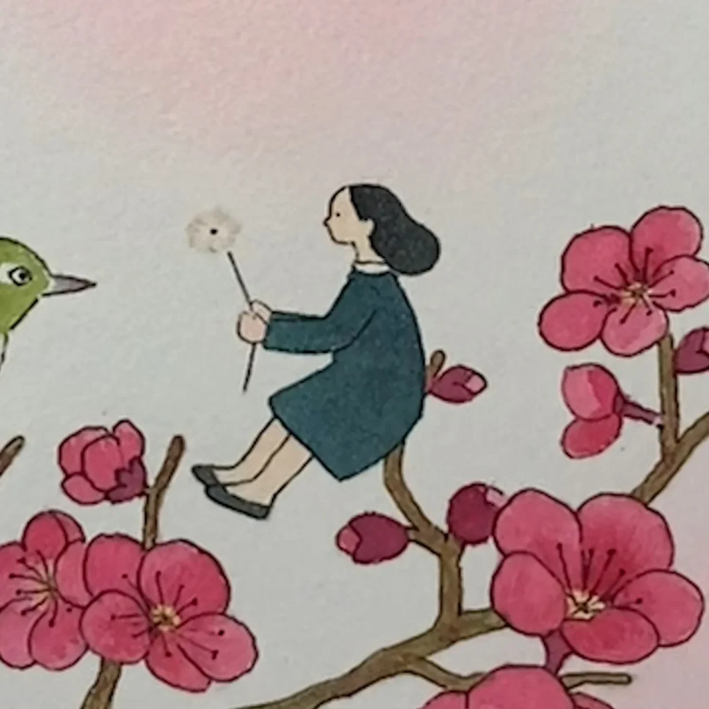 女の子を塗っている様子２