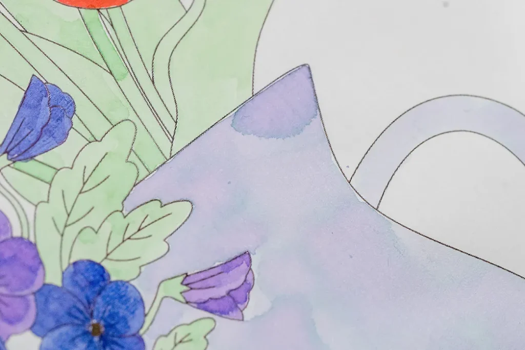 ベタ塗りパターンの塗り絵のディティール２