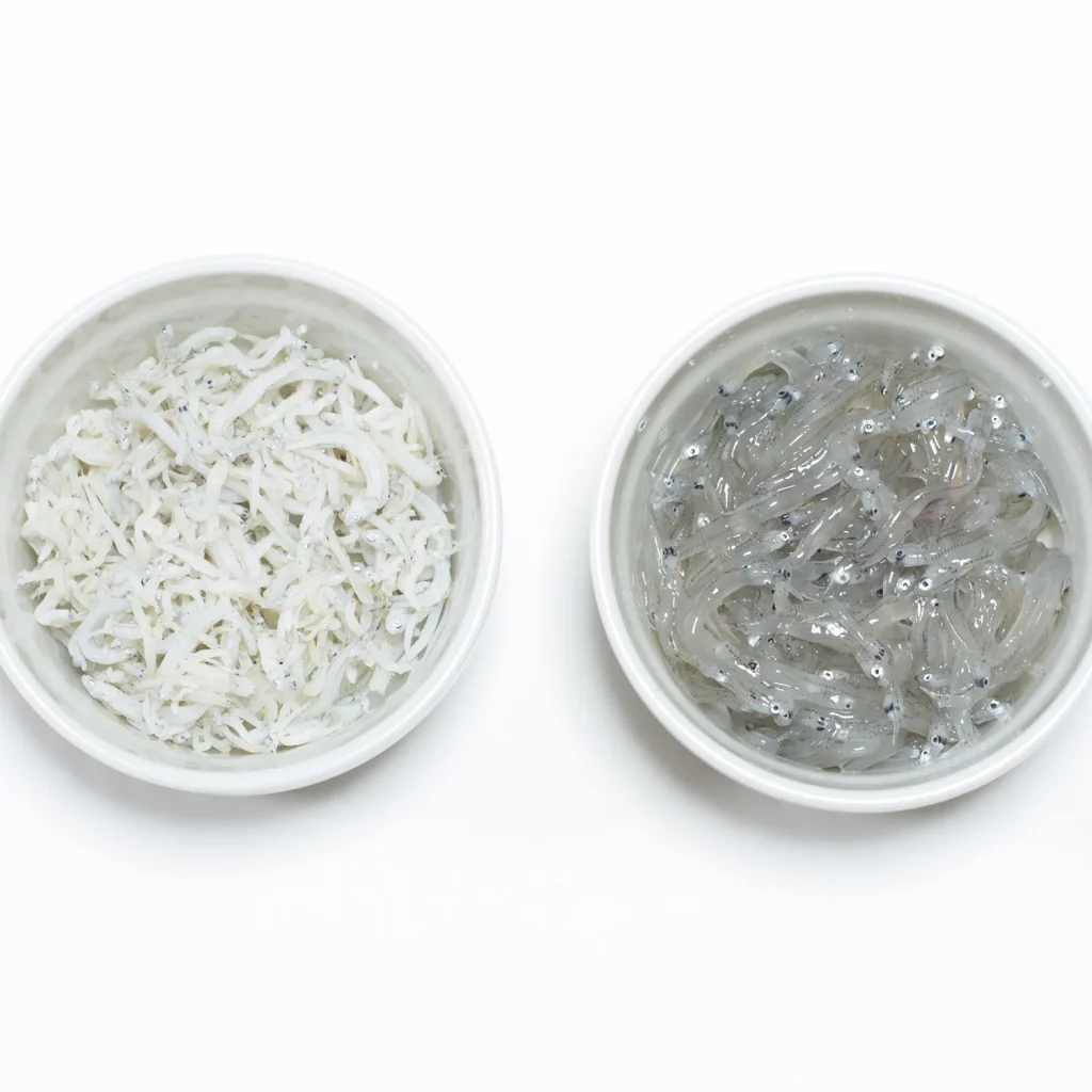 生しらすと釜揚げしらす