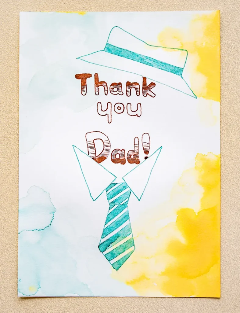 完成したメッセージカードの写真