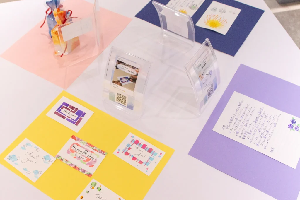 展示されている実物の制作物