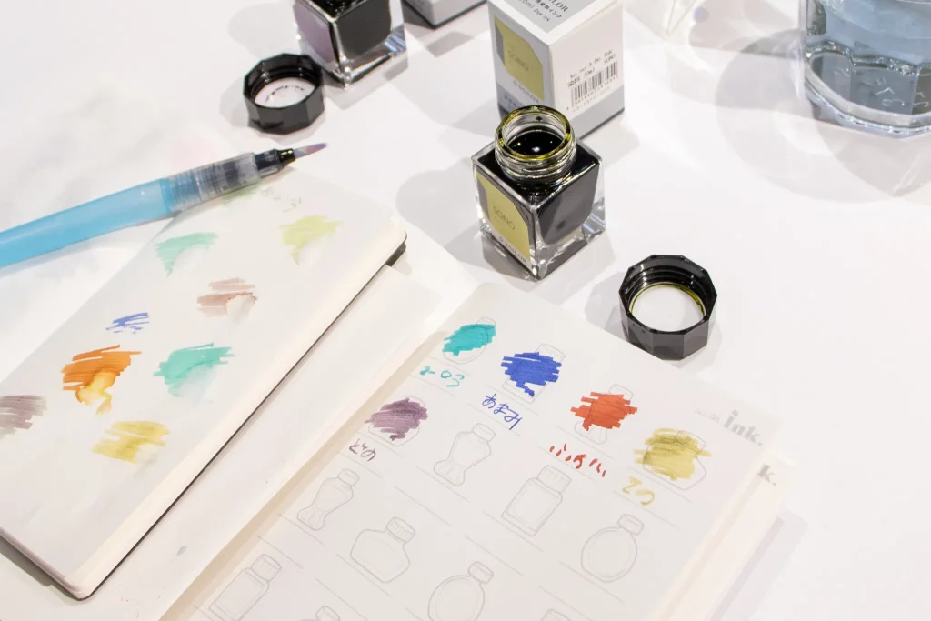 試筆されたインクの写真３