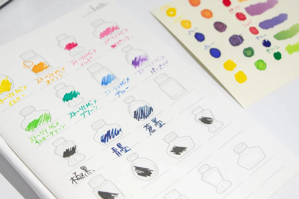 試筆されたインクの写真１