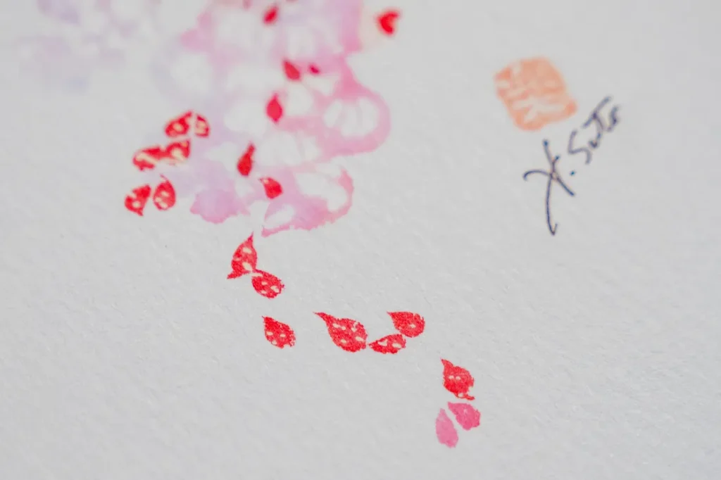 イラストの部分アップの写真